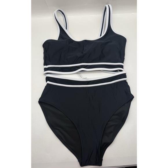 Blooming Jelly Womens High Waist Bikini Sets Sporty Color Block 2pc Swimsuit M.. - Picture 3 of 12